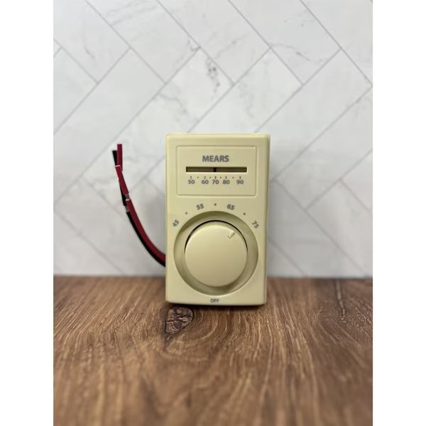 Double Pole Heat Control w/ thermometer, Double Pole with thermometer, Mears, Mfr#: M602WT